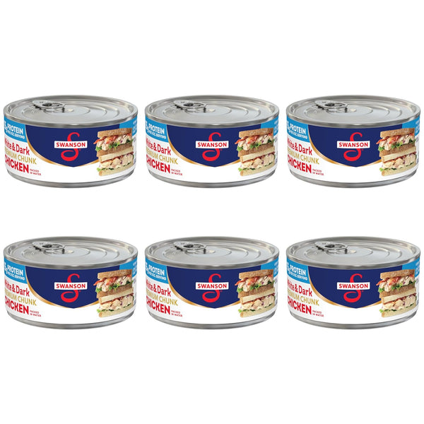 Swanson White and Dark Premium Chunk Canned Chicken Breast in Water, 9.75