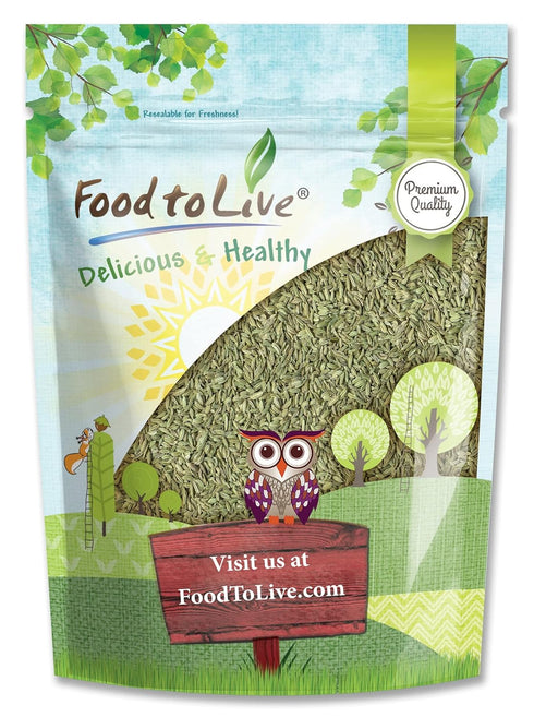 Food to Live Fennel Seeds, 4 Ounces – Whole, Raw, Non-Irradiated, Non-GMO, Perfect for Cooking and Baking