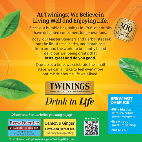 24 Count (Pack 1), Twinings Green Tea K-Cup Pods for Keurig, of Smooth Flavour, Enticing Aroma, Caffeinated, Enjoy Hot
