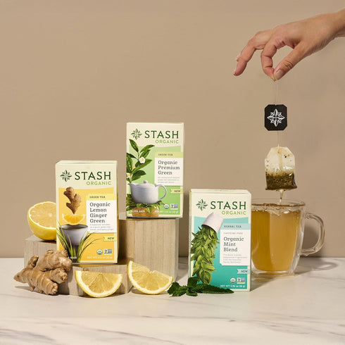 96 16 count (6 pack) Stash Tea Organic Turmeric Chai, Caffeine-Free, Non-GMO Project Verified, Serve Hot or Iced, Tea