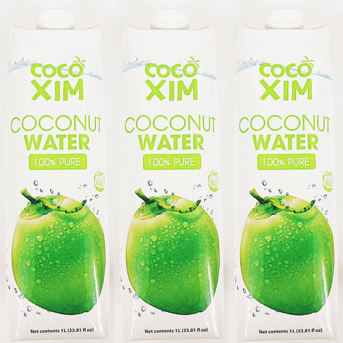 Generic Coconut Water, 100% Pure, 1L, 33.81 fl oz, Pack of 3