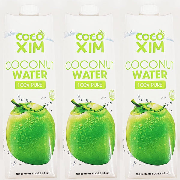 Generic Coconut Water, 100% Pure, 1L, 33.81 fl oz, Pack of 3