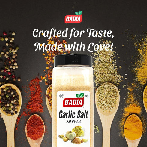 2 lbs Badia Garlic Salt, - Garlic Salt Seasoning, All Purpose Spice Flavor Enhancer, Gluten Free