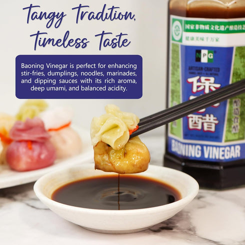16.9 Oz, NPG Baoning Vinegar Fl Barrel Aged Black Rice Vinegar, Authentic from Sichuan, Artisan Crafted, Naturally
