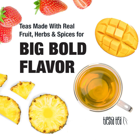 200 16oz Tiesta Tea - Fruity Paradise, Loose Leaf, Strawberry Pineapple Green Tea, Premium Medium Caffeinated Green
