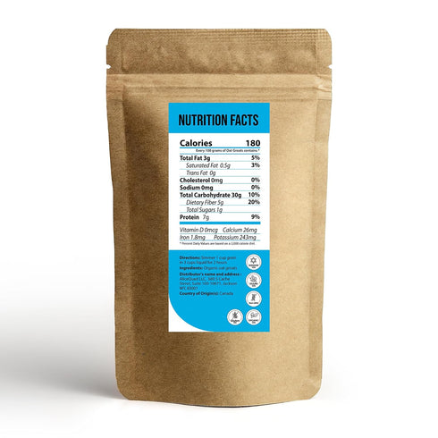 2 lb 100% Organic Oat Groats Whole Oats, Whole Grain, Gluten Free, Non-GMO Organic Oats High Fiber Breakfast & Meal