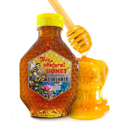 Bee Natural South Florida Wildflower Honey - Natural, Pure, Unfiltered and Uncooked