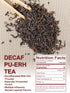 16oz TeeLux Decaf Pu erh Tea Loose Leaf, Naturally Aged Yunnan Decaffeinated Ripe Pu erh Tea, Smooth & Mellow Flavor