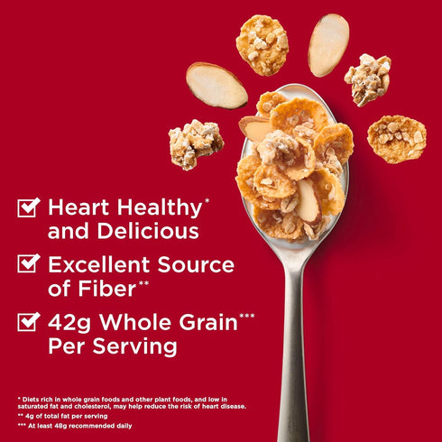 Oatmeal Crisp 19.7 oz Heart Healthy Cereal, High Fiber Cereal Made with Whole Grain