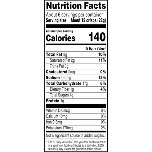 5.5 Lay's Stax Salt & Vinegar Flavored Potato Crisps Canister, Ounce