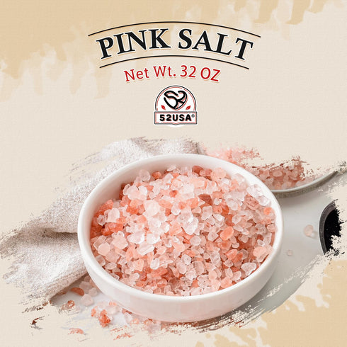 52USA 2 lb, Himalayan Pink Salt Coarse, Pink Himalayan Sea Salt, Coarse Grain Himalayan Salt, Pink Salt, Rock Salt