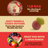 1 Gummies Sour Fruit Jelly Candy Mix | Pound Bag | Vegan with Real Fruit Puree | Cherry, Watermelon, Peach | Gelatin