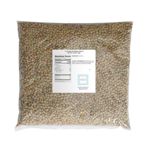 2.5 Green Lentils, Pound Bulk Bag