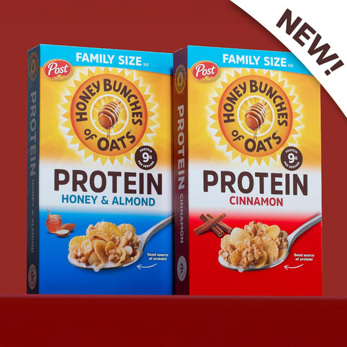 15 oz (Pack 1) Honey Bunches of Oats Cinnamon Protein Cereal, Breakfast or Snack, Family Size
