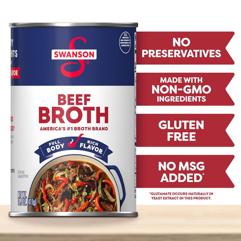 14.5 Oz (12 Pack) Swanson Beef Broth, Can