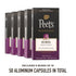 100% 8, 50 Count (5 10 Peet's Coffee, Medium Roast Espresso Capsules, Compatible with Nespresso Original Machine