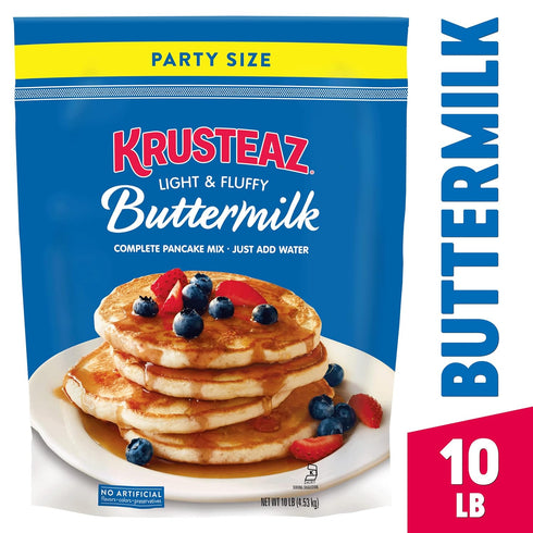 10 lb Krusteaz Complete Buttermilk Pancake and Waffle Mix, Light & Fluffy, Bag