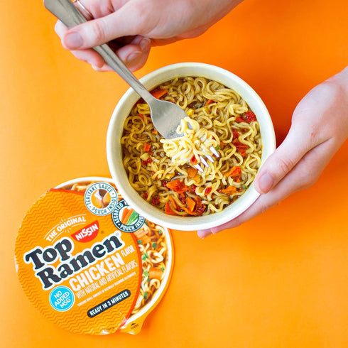 3.42 (Pack 6) Nissin Top Ramen Bowl Ramen Noodle Soup, Chicken, Ounce