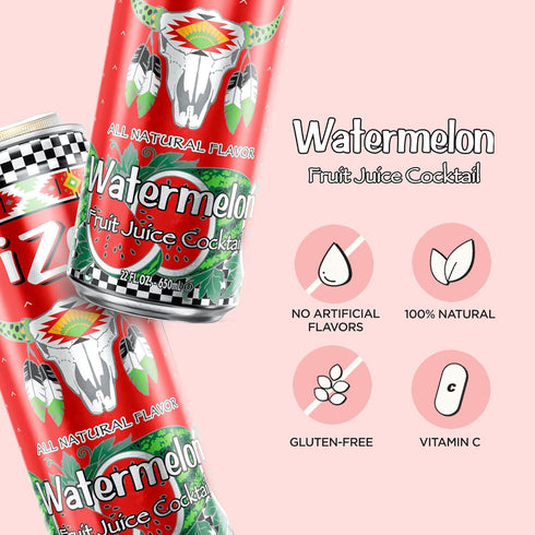 22 Oz (Pack 12) AriZona Watermelon, Fruit Juice Cocktail - Big Can, Fl