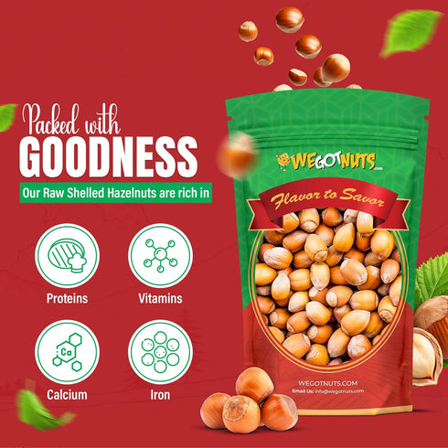 (Filberts) (4LBS.) Hazelnuts In Shell, Raw - We Got Nuts