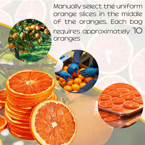 Generic 7.05oz(200g) Dried Blood Orange Slices,Dehydrated Blood Orange for Cocktails Tea Baking fruit snacks, Sugar