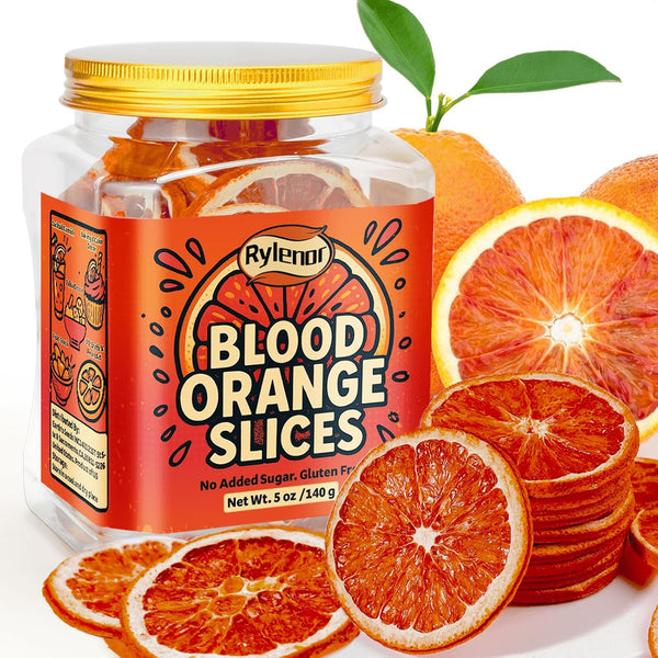 Dried Blood Orange Slices for Cocktails 5 oz /140g, Dehydrated Blood Orange