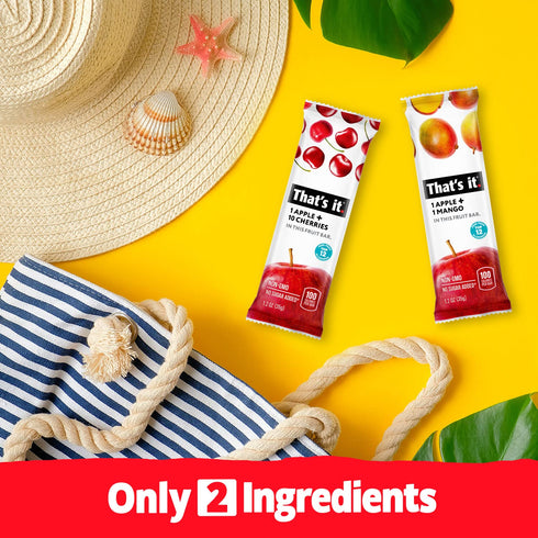 12 Pack 100% (6 6 That's it. Fruit Bars Variety Natural Real Fruit Bar, High Fiber Vegan, Gluten Free, Paleo, Non-GMO