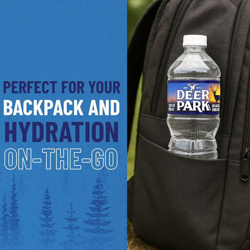 12 Pack 16.9 Oz Deer Park Spring Water, - Crisp Refreshing Taste - Fl