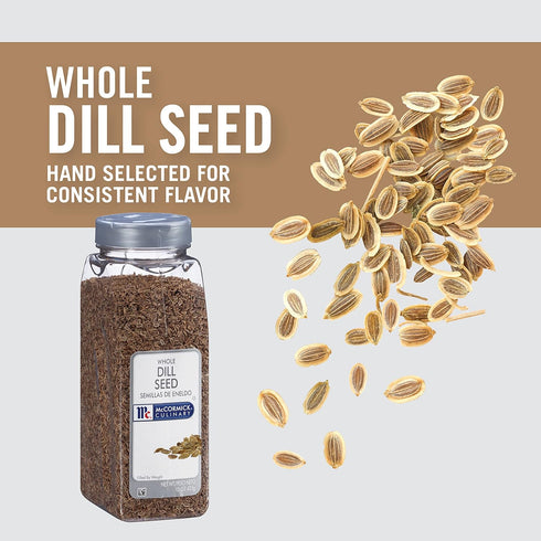 McCormick Culinary Whole Dill Seed, 15 oz - Versatile Dill Seed Spice for Salads, Dressings, Pickling