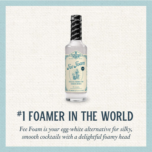 12.7 oz (375ml) Fee Brothers Fee Foam - Cocktail Foamer and Mixer, Egg Substitute, Vegan-Friendly, Gluten Free, fl