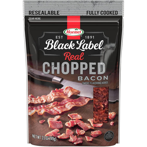 HORMEL BLACK LABEL Snacks Pouch - Chopped Bacon, Fully Cooked Bacon, Snack