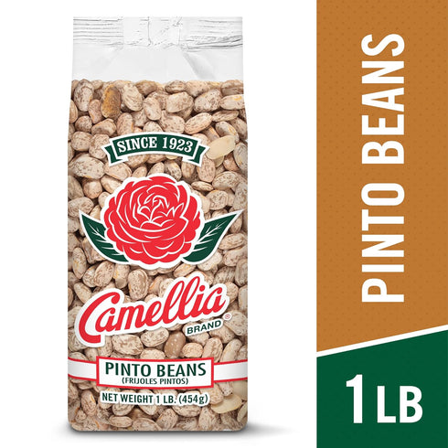 1 (Pack 6) Camellia Brand Dried Pinto Beans Premium Heirloom Beans for Chile Con Carne, Soups, Stews, Chili & Mexican