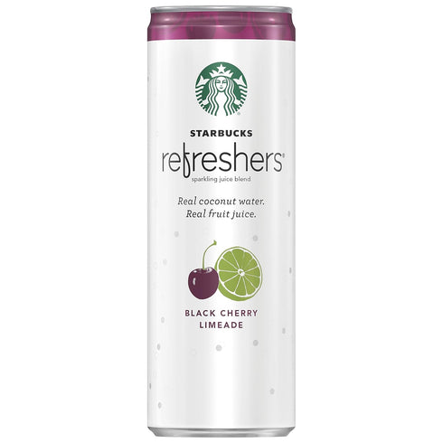 3 Pack 12 (Pack 12) Starbucks Refreshers, Flavor Variety (Peach,Cherry, Stw Lmd), Ounce Sleek Cans