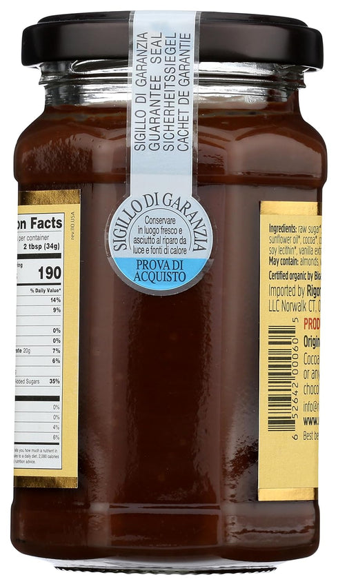 8.82 Nocciolata, Hazelnut Spread Dairy Free Organic, Ounce