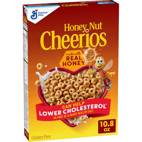 Honey Nut Cheerios, Heart Healthy Gluten Free Breakfast Cereal with Whole Grain