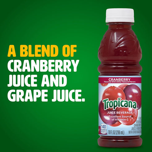 10 (Pack 24) Tropicana Cranberry Cocktail Juice, Ounce