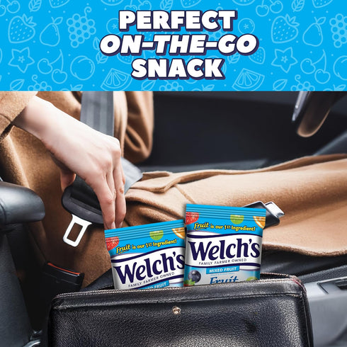 5 oz (Pack 12) Welch's Fruit Snacks, Mixed Fruit, Perfect for School Lunches, Sharing Size Bags