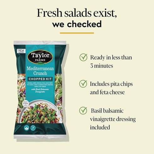 Taylor Farms 11 Sk Tf Mediterranian Crnch Chopped, Ounce