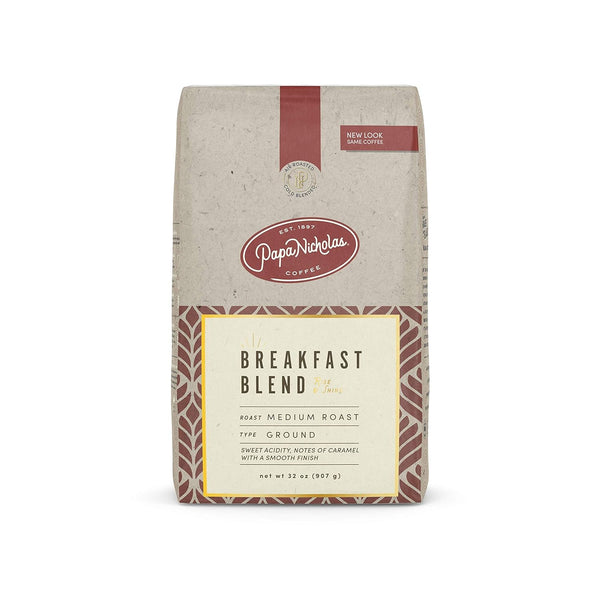Papanicholas Coffee Ground Coffee, Breakfast Blend, 2 Pound
