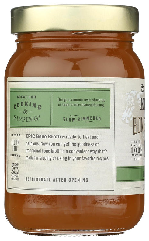 14 oz. Epic Artisanal Bone Broth, Beef Jalapeno Sea Salt