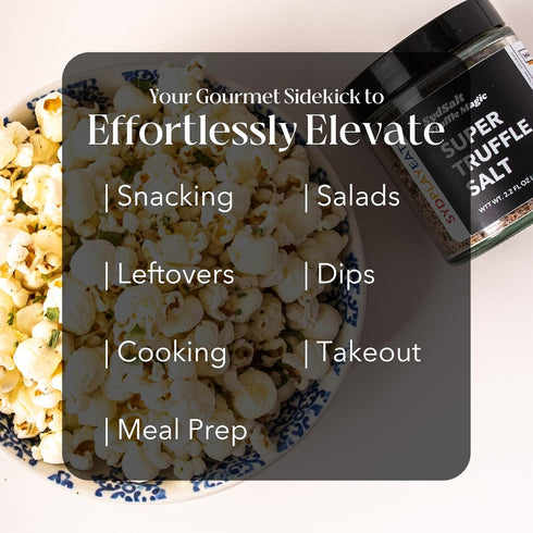 2.2 Oz Truffle Salt Blend with Extra Truffle, Chives, Red Pepper Flakes, Aleppo Pepper, Sea Salt- SydSalt Super Truffle
