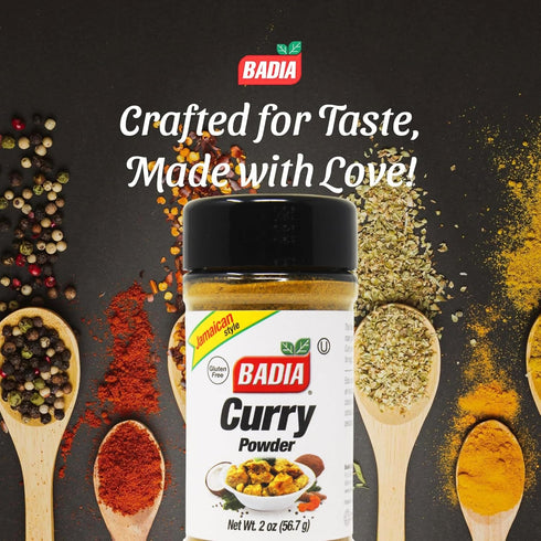 2 oz Badia Curry Powder, Mild and Aromatic Blend of Spices for Rich and Flavorful Dishes