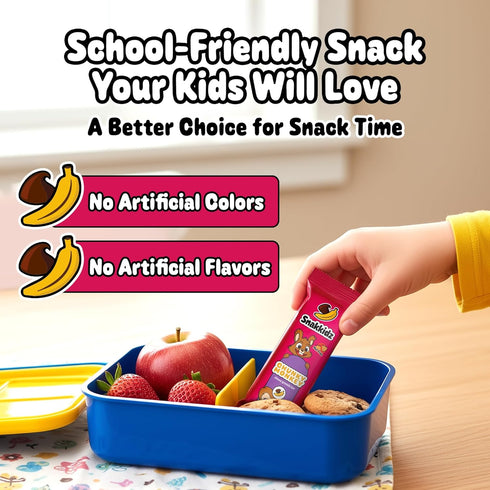 Pack 15, Snakkidz Organic Chewy Granola Bars for Kids, Allergen-Free, Nut-Free, Gluten-Free, Low Sugar Snack Bars Made