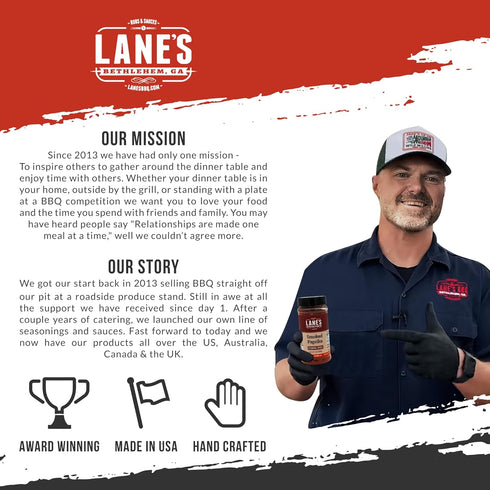 7 Oz Lane's Smoked Paprika Powder, All-Natural Smoked Paprika Seasoning, Goes Well with Meat, Pork, and Vegetables