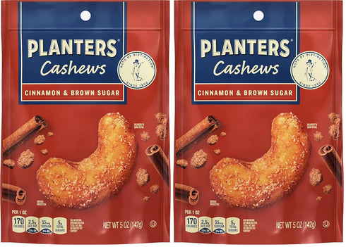 PLANTERS Cashews Cinnamon & Brown Sugar - Trail Mix Snack Pack -