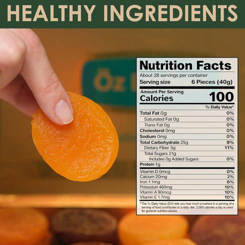 OZ ERCIYES 17.6 oz (500g) Premium Turkish Dried Apricots Dark and Yellow Sun Dried Apricots, Naturally Sweet, No Sugar