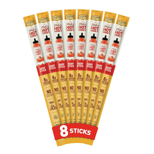 Tillamook Country Smoker Beef Sticks, Mike's Hot Honey, 1 Ounce (8 Sticks)