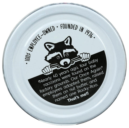 16oz Once Again Organic Crunchy Peanut Butter, - Lightly Salted, Unsweetened - USDA Organic, Gluten Free Certified