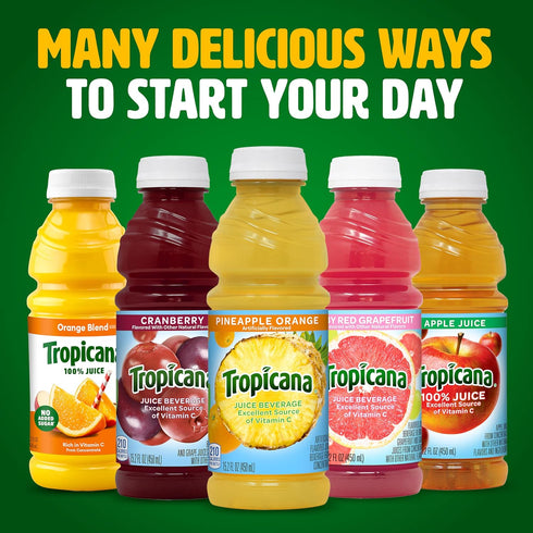 15.2 15.2 Oz (Pack 12) Tropicana Juice Drink, Bottles, Pineapple Orange