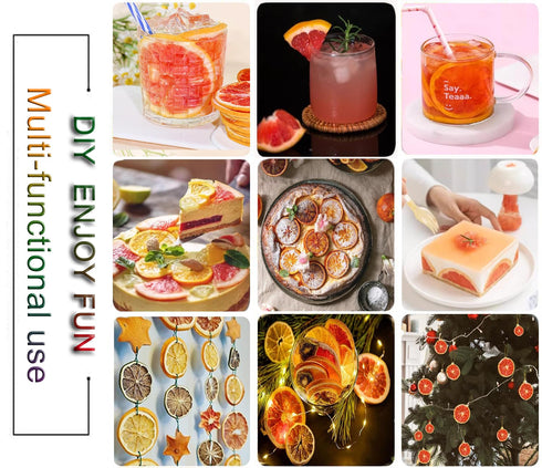 AFKCCPD 7oz/200g Dried Grapefruit Slices, Dehydrated fruit for cocktails Garnishes for Drinks, Natural No sugar added